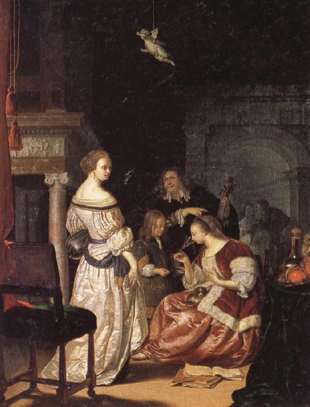 Frans van Mieris The Painter with His Family oil painting picture